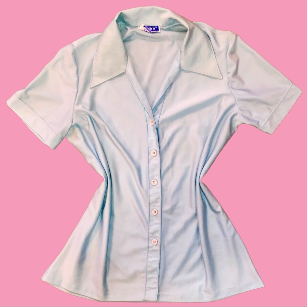 Ship n Shore Vintage Light Blue Button Down